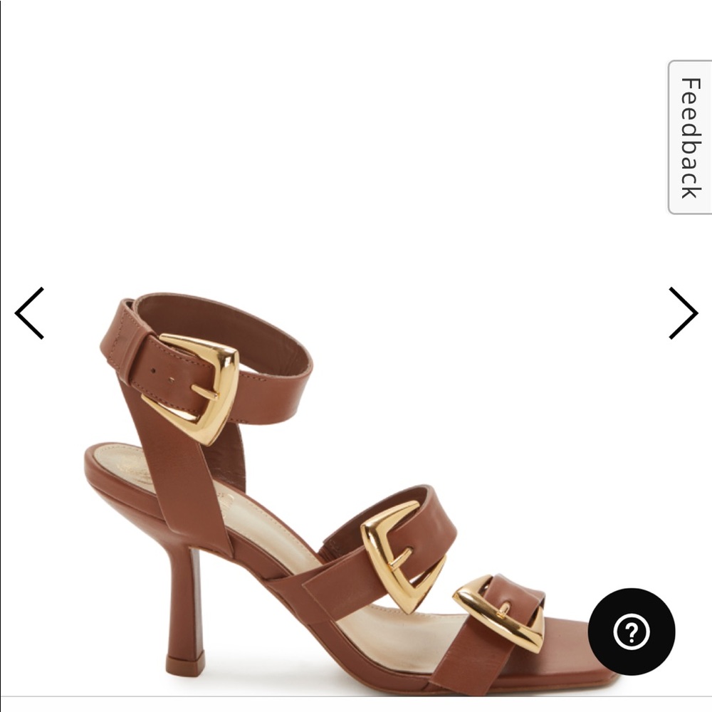 Brand NEW Vince Camuto cognac sandals currently sold online & in stores